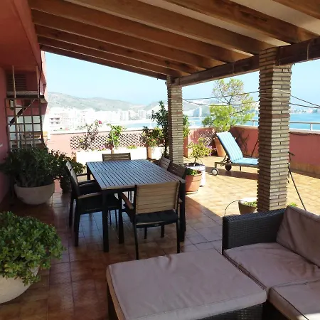 Espectacular Terraza Y Vistas En 1A Linea De Playa Cullera Exterior photo